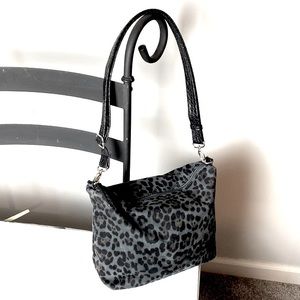 Clarks Leopard Crossbody Hobo Purse